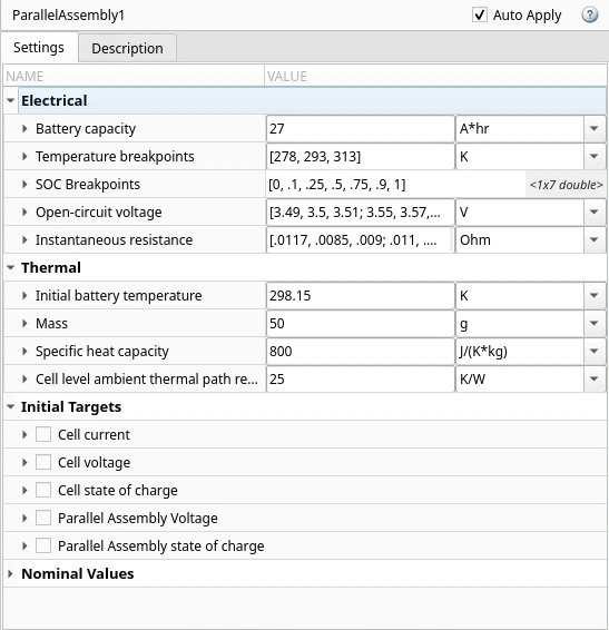 Build Battery Model from Custom Cell Component