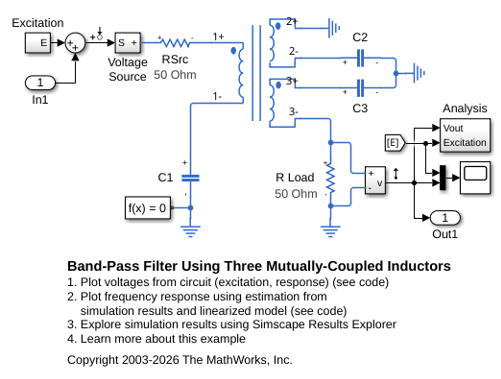 Band-Pass Filter Using Three Mutually-Coupled Inductors