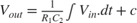 $V_{out}=\frac{1}{R_1C_2}\int V_{in}.dt+c$