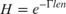 $H = e^{-\Gamma len}$