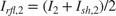 $I_{rfl,2} = (I_2 + I_{sh,2})/2$