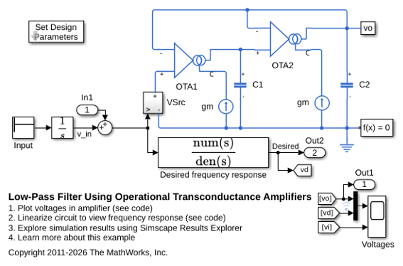 Low-Pass Filter Using Operational Transconductance Amplifiers