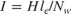 $I = H l_e/N_w$