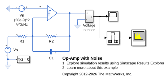Model Operational Amplifier with Noise