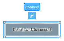 Selected Display block with the Connect button displayed above the block