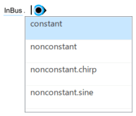 In Bus Element block with menu showing available bus elements