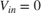 $V_{in} = 0$