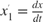 ${x}_1^{'} = \frac{dx}{dt}$
