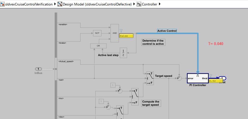 Trace Faulty Signal Paths Using Model Slicer at Signal Breakpoints