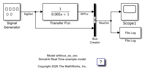 Create and Run Real-Time Application from Simulink Model on Linux Target Device