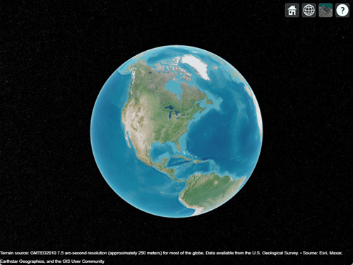 Satellite imagery of Earth