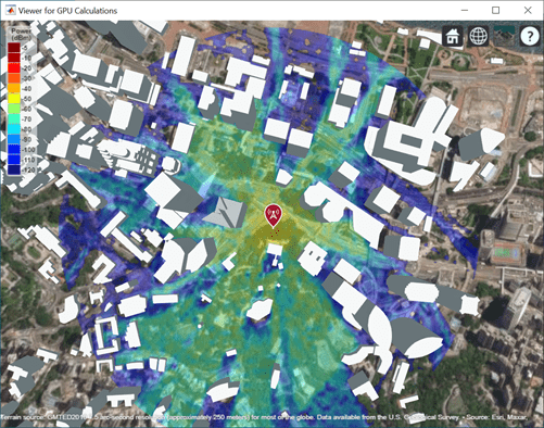 Coverage map created by GPU