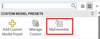 MyEnsemble custom preset button