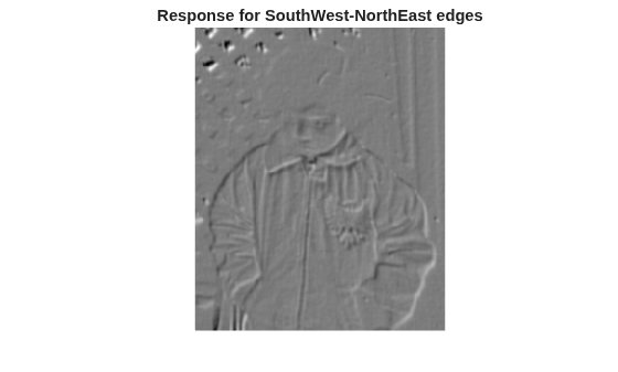 Figure contains an axes object. The hidden axes object with title Response for SouthWest-NorthEast edges contains an object of type image.