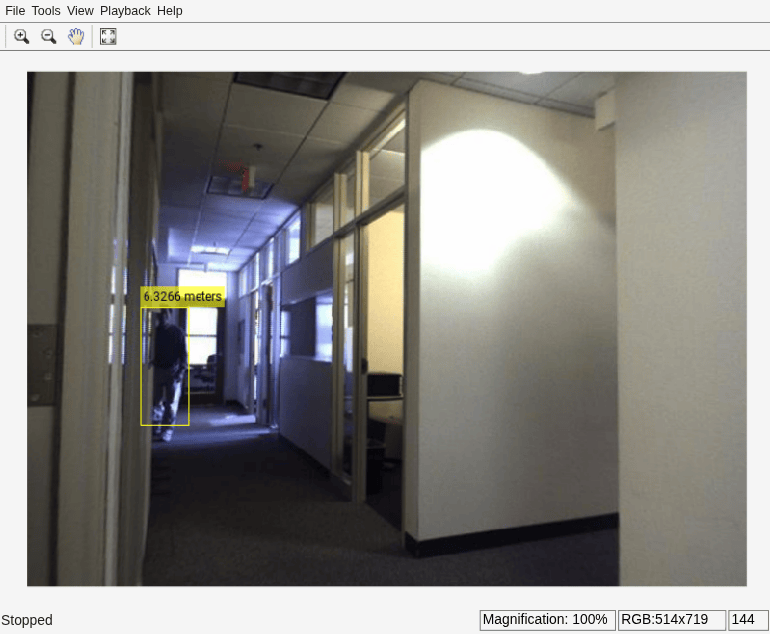 Figure Movie Player contains an axes object and other objects of type uiflowcontainer, uimenu, uitoolbar. The hidden axes object contains an object of type image.