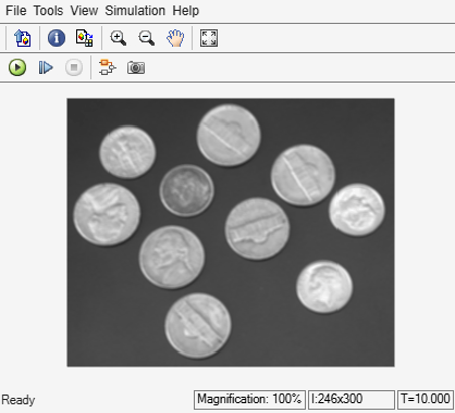 Figure Output Image contains an axes object and other objects of type uiflowcontainer, uimenu, uitoolbar. The hidden axes object contains an object of type image.