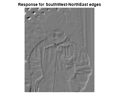 Figure contains an axes object. The hidden axes object with title Response for SouthWest-NorthEast edges contains an object of type image.