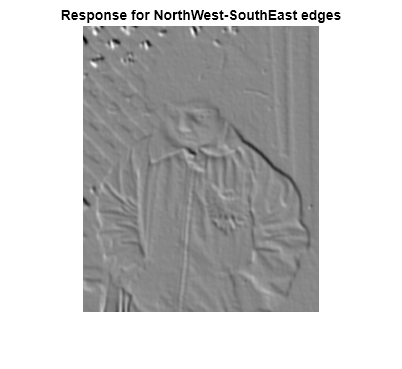 Figure contains an axes object. The hidden axes object with title Response for NorthWest-SouthEast edges contains an object of type image.