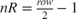 $nR=\frac{row}{2}-1$