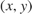 $(x,y)$
