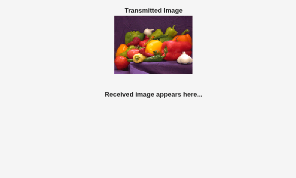 Figure Image Plot contains an axes object. The hidden axes object with title Transmitted Image contains an object of type image.