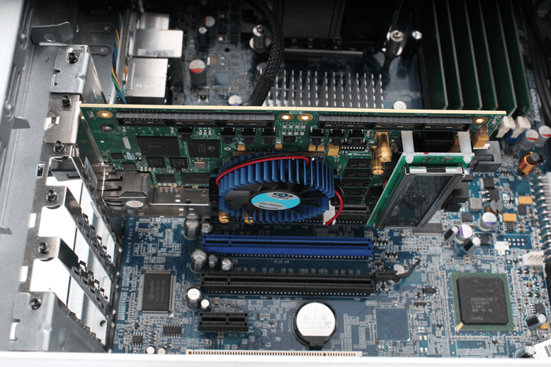Stratix V board installed in a host computer