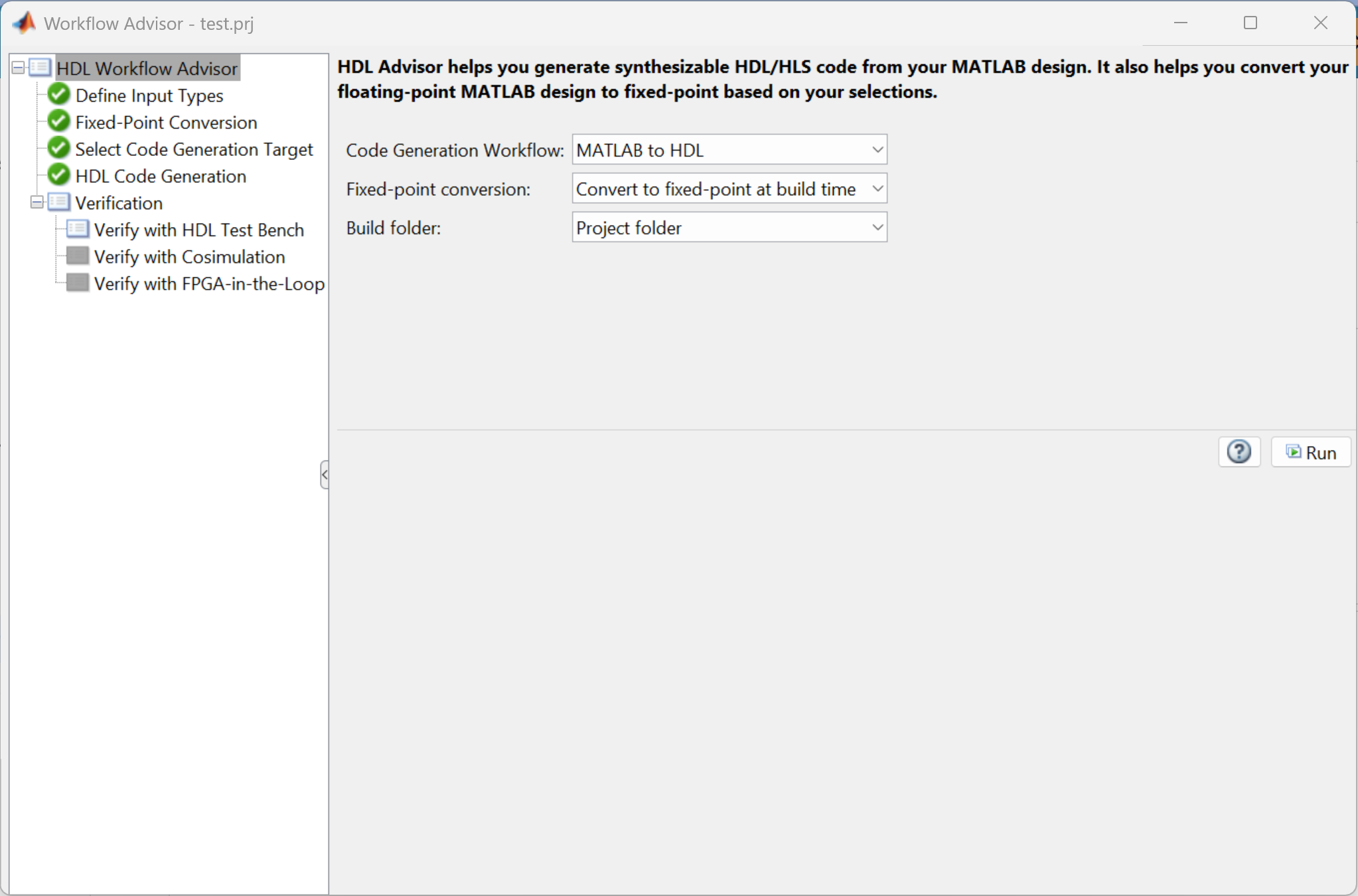 MATLAB Workflow Advisor