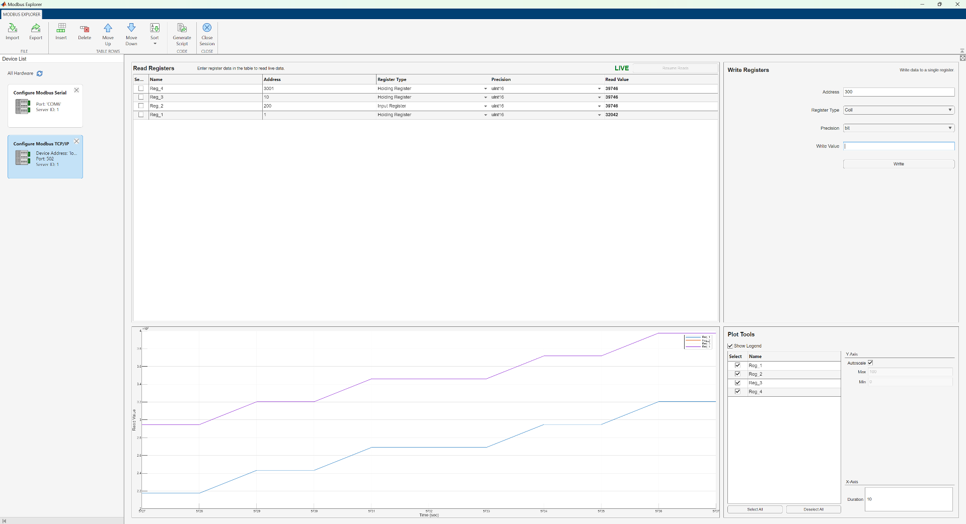 Modbus Explorer app
