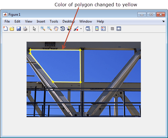 Polygon color changed to yellow.