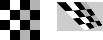Original and transformed checkerboard image. The transformed image appears tilted out of plane of the image.