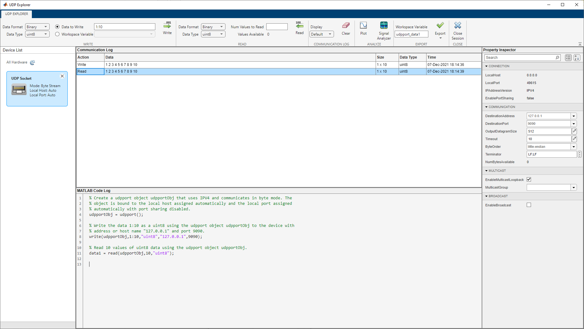 UDP Explorer app