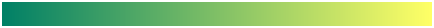 Color bar showing the colors of the summer colormap. The colormap starts at medium green and transitions to yellow.
