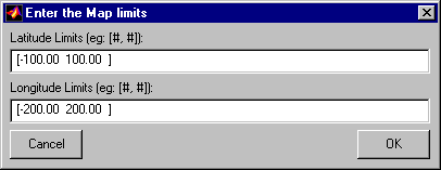 Enter the Map Limits dialog box