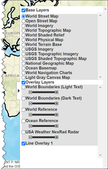 Layer Manager with Line Overlay 1 at the end of the list