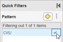 Check mark to click to apply the pattern.