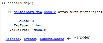 Detailed display for array of containers.Map objects