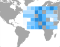 Density plot in geographic coordinates
