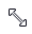 Bidirectional arrow mouse pointer symbol that points to the top left and to the bottom right