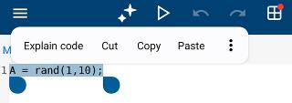 Editor Copilot option with highlighted text