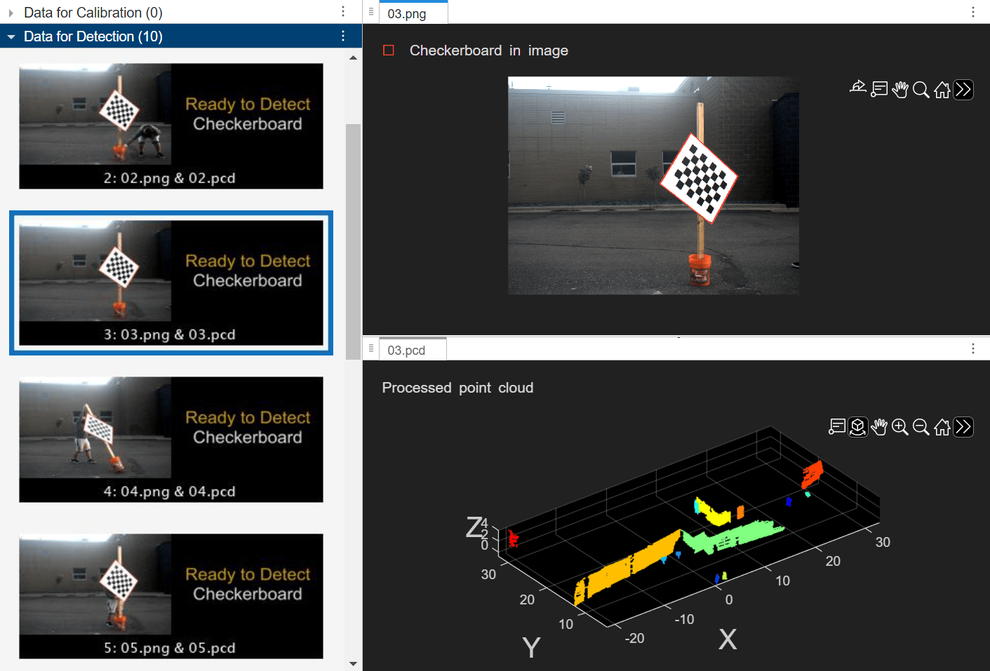 Visualization of the processed point cloud after selecting the Preview Processed Point Cloud