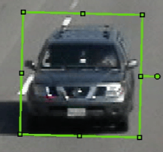 Vehicle with rotated rectangle ROI label