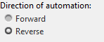 Reverse automation direction icon
