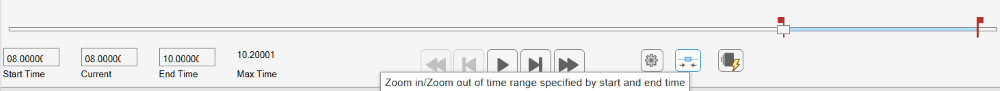 Range slider configured to automate the 8 to 10 second interval. The left red flag is at second 8, and the right red flag is at second 10.
