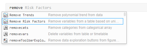 Select Remove Risk Factors live task