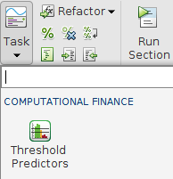 Select Threshold Predictors live task