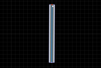 Road segment running from bottom to top of canvas