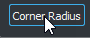 Corner Radius attribute name selected