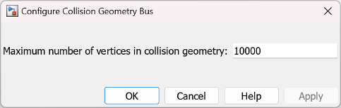 Configure Collision Geometry Bus dialog box.