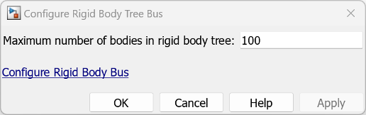 Configure Rigid Body Tree Bus dialog box.