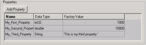 Properties pane that displays in the right pane of Report Explorer